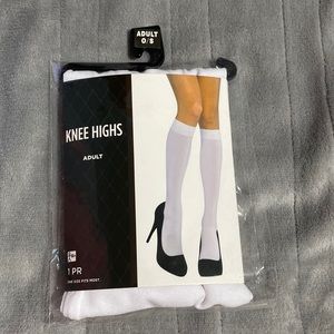 Adult White Knee High Socks